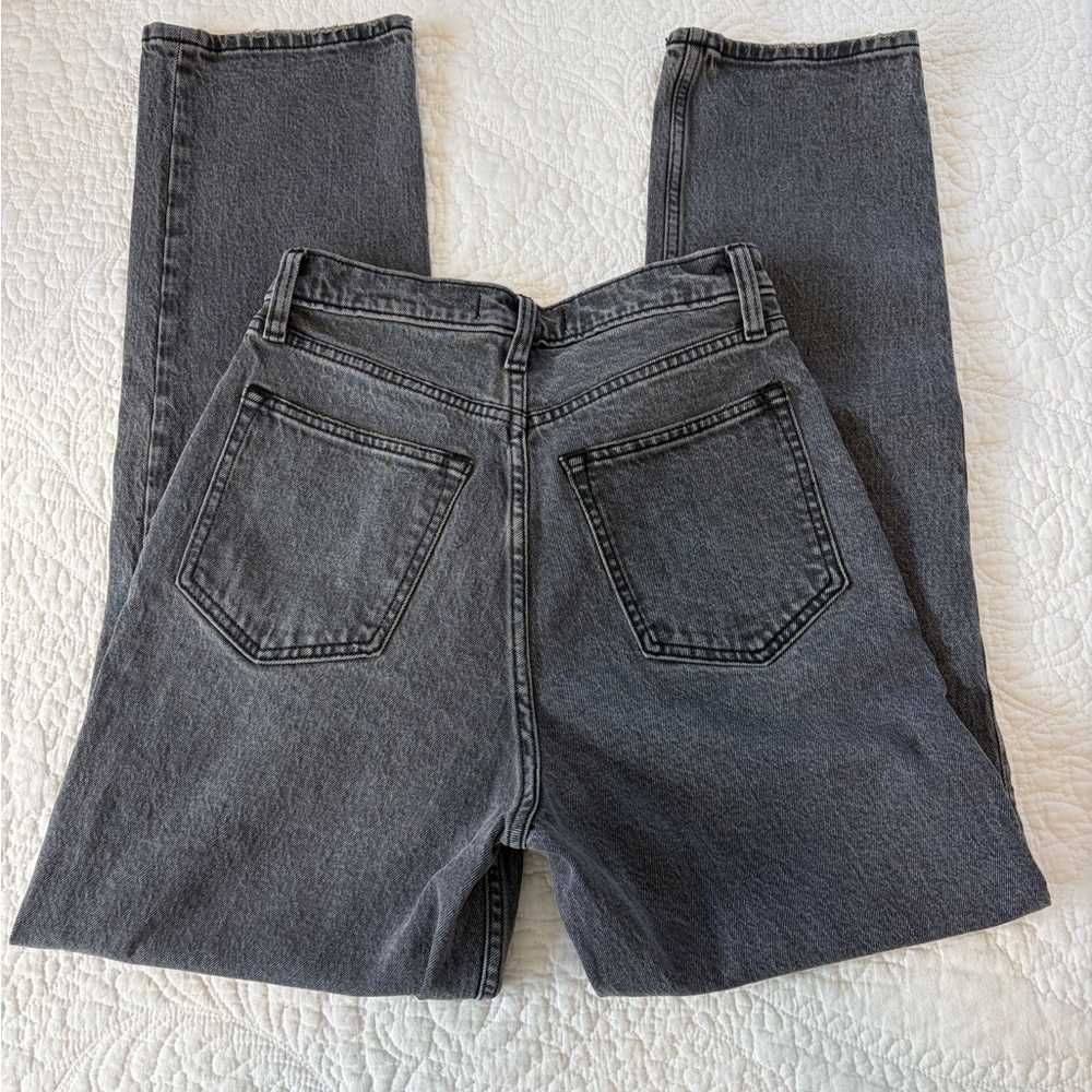 Abercrombie & Fitch Dark Gray Women's Straight Jeans - Picture 4 of 6